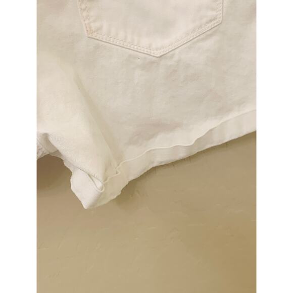 LEI Tatum High Rise Women's Junior White Button Down Shorts, Size 13 - Picture 4 of 10
